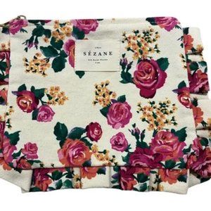 NWOT NEW Sezane Pouch Bag | Vintage Flowers Floral Print